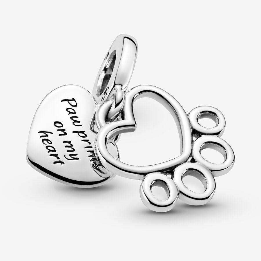 Charm Pendente Cuore e Zampa