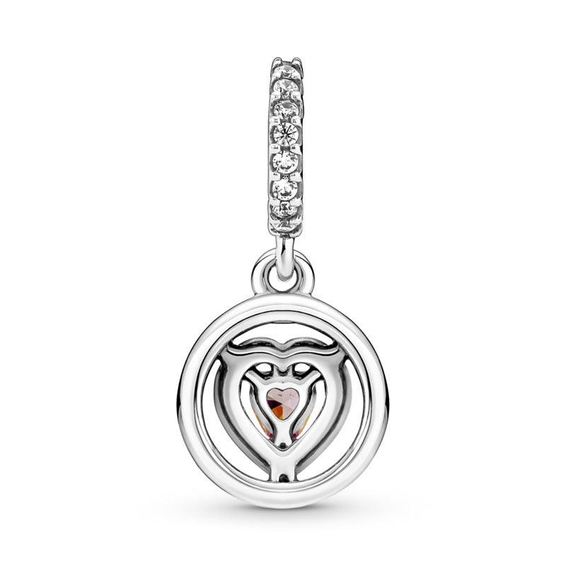 Charm Pendente Cuore Rosa