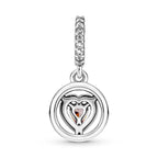 Charm Pendente Cuore Rosa