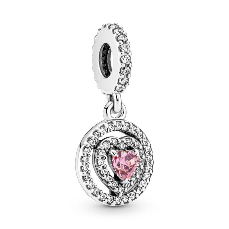 Charm Pendente Cuore Rosa