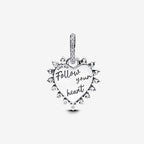 Charm Pendente Cuore Rosso con Freccia Girevole - CHARM