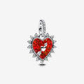 Charm Pendente Cuore Rosso con Freccia Girevole - CHARM