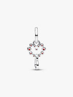 Charm Pendente Cuori Intrecciati con Cristalli Rossi Argento Sterling 925 - CHARM