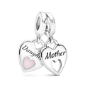 Charm Pendente Cuori Mamma e Figlia
