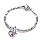 Charm Pendente Doppio Cuore Heart on fire’