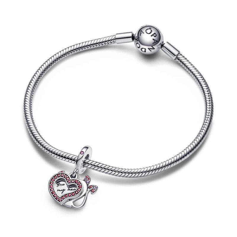 Charm Pendente Doppio Cuore Heart on fire’