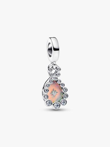 Charm Pendente Doppio Infinito Opalescente Argento Sterling 925 - CHARM
