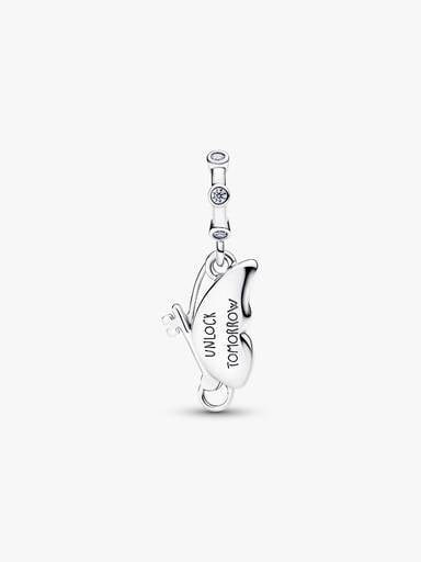 Charm Pendente Farfalla e Chiave ’Unlock Tomorrow’ Argento Sterling 925 - CHARM