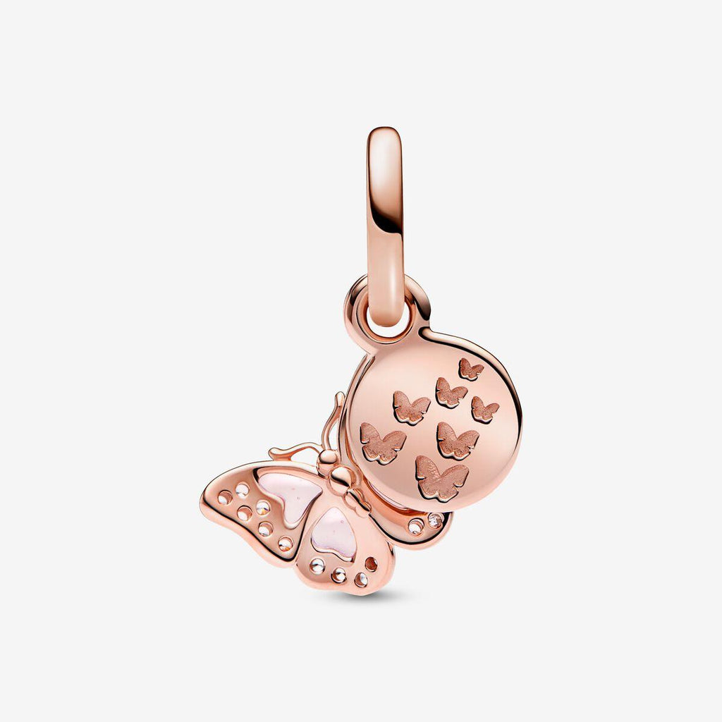 Charm Pendente Farfalla Rosa