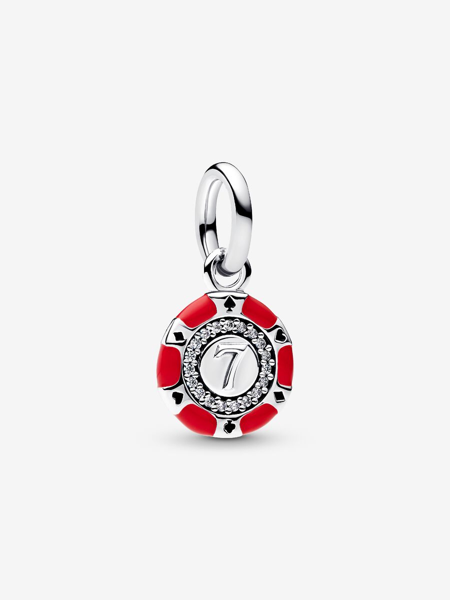 Charm Pendente Fiche da Poker Argento Sterling 925 - CHARM