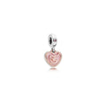 Charm Pendente Labirinto Di Cuori Rosa