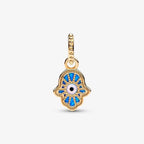 Charm Pendente Mano di Fatima Opale Blu