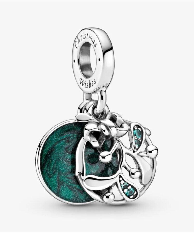Charm Pendente Pandora Vischio Natalizio