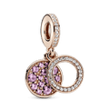 Charm Pendente Pavè Rosa