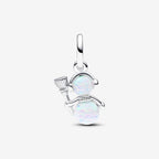 Charm Pendente Pupazzo di Neve Opale