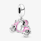 Charm Pendente Scooter Rosa