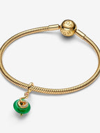 Charm Pendente Serpente Vetro di Murano verde - CHARM