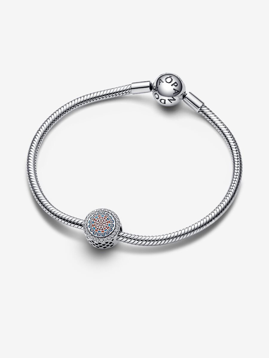 Charm Rosone di Cattedrale da incidere Argento Sterling 925 - CHARM