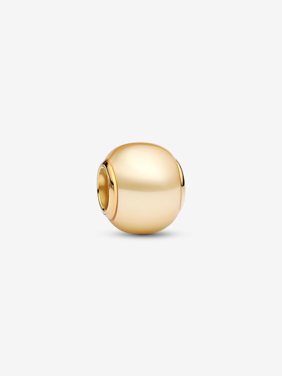 Charm Sfera con Perla Artificiale Placcatura in Oro 14k - CHARM