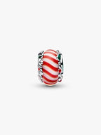 Charm Vetro di Murano Caramella di Natale Argento Sterling 925 - CHARM