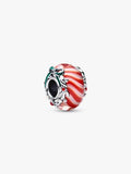 Charm Vetro di Murano Caramella di Natale Argento Sterling 925 - CHARM