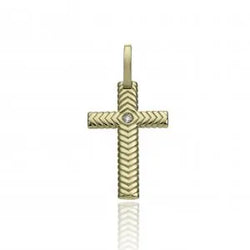 Ciondolo Croce in oro con diamante - ciondoli