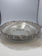 Ciotola in Argento con Bordo Floreale Cesellato - ARGENTERIA