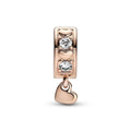 Clip Cuori e Pietre con Pendente a Cuore