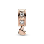 Clip Cuori e Pietre con Pendente a Cuore