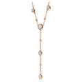Collana a Y Imber Taglio Round, Bianco, Finitura oro rosa 18K