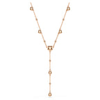 Collana a Y Imber Taglio Round, Bianco, Finitura oro rosa 18K