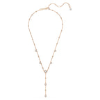 Collana a Y Imber Taglio Round, Bianco, Finitura oro rosa 18K