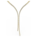 Collana a Y Matrix Taglio Round, Bianco, Finitura oro 18K