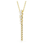 Collana a Y Mesmera Taglio misto, Bianco, Finitura oro 18K