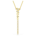 Collana a Y Mesmera Taglio misto, Bianco, Finitura oro 18K