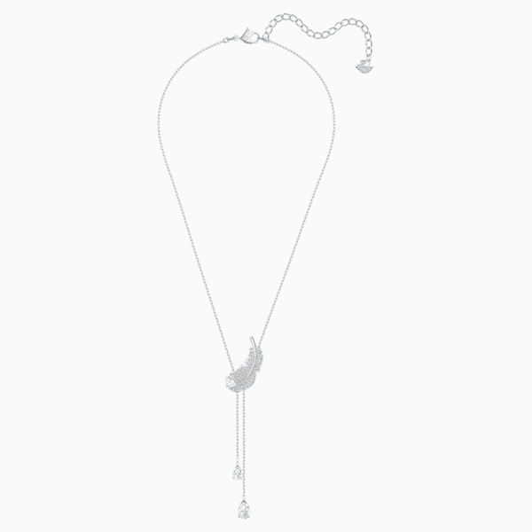 COLLANA A Y NICE, BIANCO, PLACCATURA RODIO