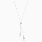 COLLANA A Y ORIGINALLY, BIANCO, PLACCATURA RODIO