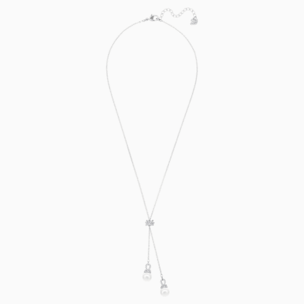 COLLANA A Y ORIGINALLY, BIANCO, PLACCATURA RODIO