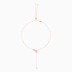 COLLANA A Y SWAROVSKI INFINITY, BIANCO, PLACCATO COLOR ORO ROSA