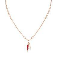 Collana Amore Cornetto Piatto Rosè