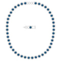 Collana Angelic blu, placcato rodio
