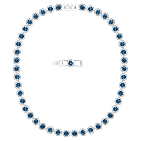 Collana Angelic blu, placcato rodio