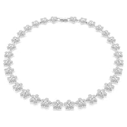 Collana Ariana Grande x Swarovski Taglio Round Fiore Bianca Placcato rodio - COLLANA