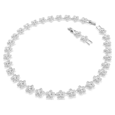 Collana Ariana Grande x Swarovski Taglio Round Fiore Bianca Placcato rodio - COLLANA