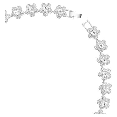 Collana Ariana Grande x Swarovski Taglio Round Fiore Bianca Placcato rodio - COLLANA