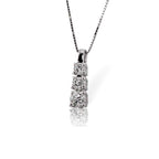 Collana Bibigi Donna Trilogy in Oro Bianco con Diamanti 0.09+0.09 ct.