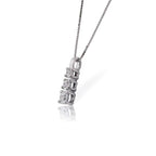 Collana Bibigi Donna Trilogy in Oro Bianco con Diamanti 0.09+0.09 ct.