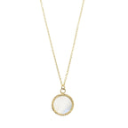 Collana Cerchio d'Oro Vero e Madreperla