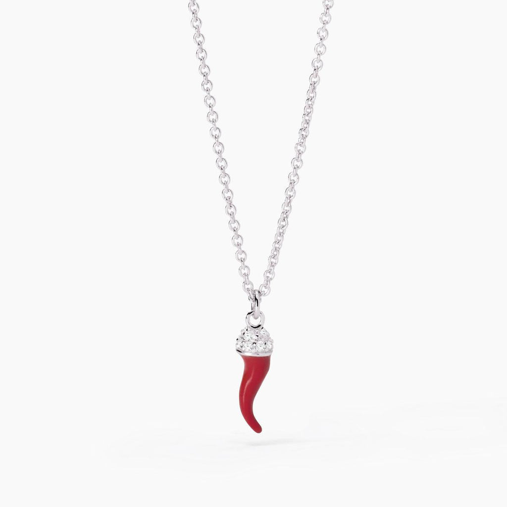 Collana con Cornetto Rosso Porta Fortuna