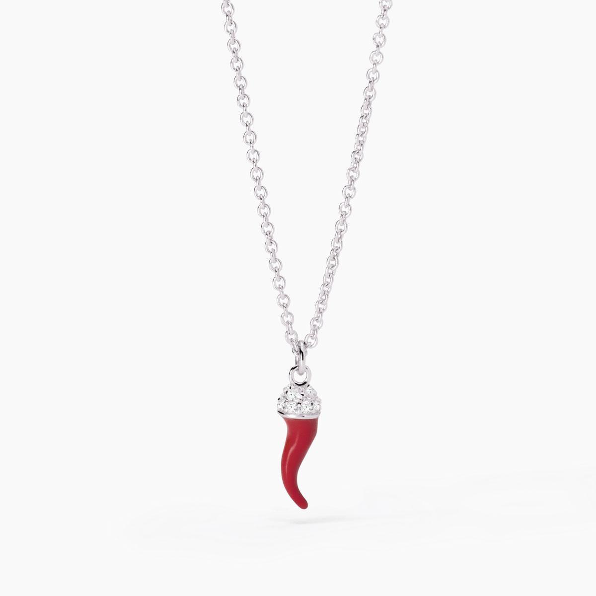 Collana con Cornetto Rosso Porta Fortuna